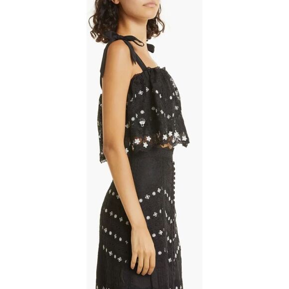 Saloni Jemi Pleated Crop Top, in Multicolor NWT Size 8 - Picture 5 of 11